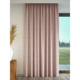 Açık Pembe Keten Dokulu Fon Perde Ekstrafor Büzgülü - 100 x 250 cm