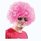 Açık Pembe Renk Kıvırcık Afro Bonus Peruk (5264)