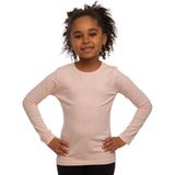 Açık Pudra Basic Mevsimlik Likralı Uzun Kollu Kız Çocuk Tişört - 1 Yaş