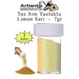 Açık Sarı Toz Sim Tuzluklu 7 Gr 3 Adet Renkli Toz Sim Epoksi Reçine Okul Etkinlik Dekarasyon Slime