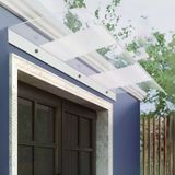 Açık şeffaf gölgelik - Şeffaf Polikarbonat Dış Mekan Kapı Tentesi - UV Korumalı Yağmur Barınağı Kapağı, Ön Kapı ve Veranda için, 50x180 cm (19,6x70,8 inç) - Güneş ve Kar Kalkanı