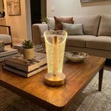 Açık Silindirik Kristal Damla Model Led Masa Lambası – Gold Tabanlı, Dokunmatik, 3 Renk Işık Modlu, Şarjlı Modern Dekoratif Gece Lambası (2