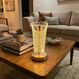 Açık Silindirik Kristal Damla Model Led Masa Lambası – Gold Tabanlı, Dokunmatik, 3 Renk Işık Modlu, Şarjlı Modern Dekoratif Gece Lambası (5570)