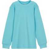 Açık Turkuaz Basic Kız Çocuk Çıtçıtlı Sıfır Yaka Kışlık Uzun Kol Tişört - 1 Yaş
