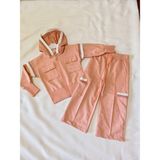 Açık Turuncu Rengi Şardonlu Çocuk Kalın Sweatshirt Takım - Rahat, Sıcak Tutucu ve Şık Tasarım - Açık Turkuaz - 5 - 6 Yaş