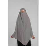 Açık Vizon Pratik Hazır Geçmeli Tesettür Eşarp Krep Bağcıklı Sufle Hijab 2313_56