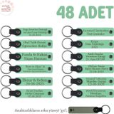 Açık Yeşil, Çocuk Partisi İçin Kişiselleştirilmiş Anahtarlık 48’li Set, Gelen Herkese Özel Hediye