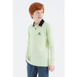 Açık Yeşil Polo Yaka Basic Erkek Çocuk T-Shirt - 11171