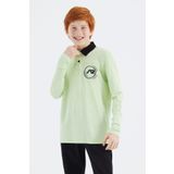 Açık Yeşil Polo Yaka Erkek Çocuk T-Shirt - 11172