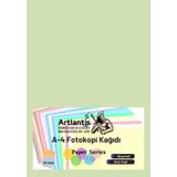 Açık Yeşil Renkli A-4 Fotokopi Kağıdı 25 li 1 Paket Artlantis Fotokopi Renkli A4 Kağıdı