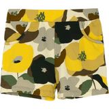 Açık Yeşil Retro Flowers Kız Çocuk Cepli Desenli Şort - 9 Yaş