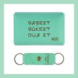 Açık Yeşil, Sabret, Şükret, Dua Et, Yazılı İsme Özel, Cüzdan Ve Anahtarlık Set, Kendine Hediyelik, Günlük Kullanıma Uygun Set, Bozuk Para Çantası, Nakit ve Kredi Kartı Tutucu
