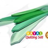 Açık Yeşil Serisi 3 Farklı Ton Yeşil Renkli 300 Adetli Quilling Kağıdı
