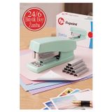 Açık Yeşil Zımba Makinesi 24/6 1 Adet Fixpoint P-4529 Pastel Renkler Büyük Zımba Makinası Ve Teli 15 20 Sayfa Ofis Büro