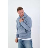 Açıkmavi Erkek Oversize Kapüşonlu Kanguru Cepli Sweatshirt - Hoodie