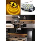 Aciko 3 Çipli Amber Şerit LED 20 METRE+12V Trafo Kuruluma Hazır Set