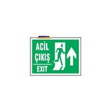 Acil Çıkış Exıt (Yukarı) Uyarı Ikaz Levhası - 1 Adet - 25X35CM