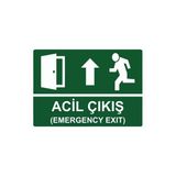 Acil Çıkış İsg Uyarı Levhası Pvc A3 30X42 Cm
