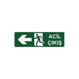 Acil Çıkış İsg Uyarı Levhası Pvc A5 15X21 Cm