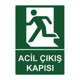 Acil Çıkış Kapısı İsg Uyarı Levhası Pvc A4 21X30 Cm