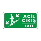 Acil Çıkış (Sol Aşağı) - Ikaz Levhası - 1 Adet
