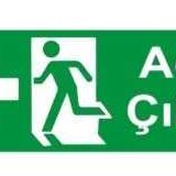 Acil Çıkış Sol Ok Uyarı Levhası