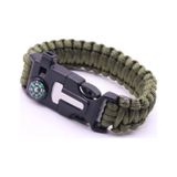 Acil Durum Taktiksel Paracord Hayatta Kalma Survival Bilekliği Haki