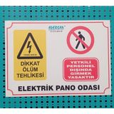 Acil Pano Elektrik Pano Odası Uyarı Levhası