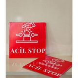 Acil Stop Levhası Polikarbon