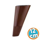 Açılı Konik 12 Cm Ahşap Desenli Ayak Mobilya Yükseltici Baza Ayağı Koltuk Kanepe Altı Puf Ayakları