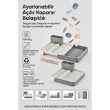 Açılır-Kapanır Bulaşıklık - Bulaşık Durulama Sepeti Tabaklık Bulaşık Kurutmalık Gri 721707