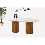 Açılır Oval Picasso Beyaz Yemek Masası Mdf Mutfak,Salon,Yemek Odası Masası