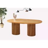 Açılır Oval Picasso Naturel Yemek Masası Mdf Mutfak,Salon,Yemek Odası Masası