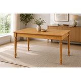 Açılır Tornalı Mutfak Masası, 120 Cm, Meşe