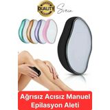 Acısız Ağrısız Tüy Dökücü Epilasyon Aleti Manuel Kıl Kristal Alma Epilatör Silgisi Kol Bacak Vücut