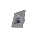 ACK 1 W Sensörlü Merdiven Aydınlatma Armatürü - Gün Işığı (3000K) - Füme Kasa - Kare - AH07-00403