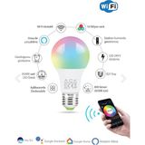 ACK 10W Wi- Fi Rgb LED Ampul E27 Duylu Uygulama Kontrollü Dim Edilebilir