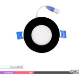ACK 6500k Günışığı 3 W Siyah Gövde Sıva Altı Yuvarlak Led Panel Armatür