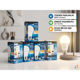 Ack 9W 3000K Günışığı A60 LED Ampul E27 Duy (AA13-00920) - 5'li Paket