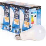 ACK 9W A60 6500K Beyaz Işık 880 lm E27 Sarı 10W 3'lü Led Ampul