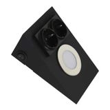 ACK AH11-00201 3000K Günışığı 2.5 Watt Siyah Kasa Ledli Prizli Tezgah Altı Armatür