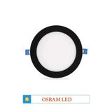 Ack Ap01-01231 12W Slim Led Panel Siyah 6500K Beyaz Işık Gömme Spot Lamba