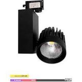 ACK Cob Led 3000 K 30 W Siyah Gövde Gün Işığı Monofaze Ray Armatürü