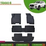 Ack Dizayn Chery Tiggo 8 Pro 7koltuk 4d Araca Özel Havuzlu Paspas Takımı (Karbon) - Siyah