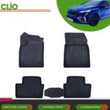 Ack Dizayn Clio 5 E-Tech 2023+ Araca Özel 4d Havuzlu Paspas Takımı (Karbon) - Siyah