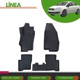 Ack Dizayn Fiat Linea 2007+ 4d Araca Özel Havuzlu Paspas Takımı (Karbon) - Siyah