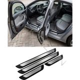 Ack Dizayn Honda City Tüm Modeller Uyumlu Premium Krom Kapı Eşiği A+ - Krom Siyah
