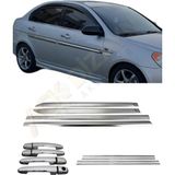Ack Dizayn Hyundai Accent Era 3'lü Yan Krom Seti (Yan Kapı Çıtası+Cam Çıtası+Kapı Kol) A+ Paslanmaz