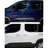 Ack Dizayn Peugeot Rifter Araca Özel Krom Cam Çıtası + Krom Kapı Kol 2'li Set A+ Paslanmaz
