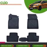 Ack Dizayn Renault Clio 5 2019+ Araca Özel 4d Havuzlu Paspas Takımı (Karbon) - Siyah